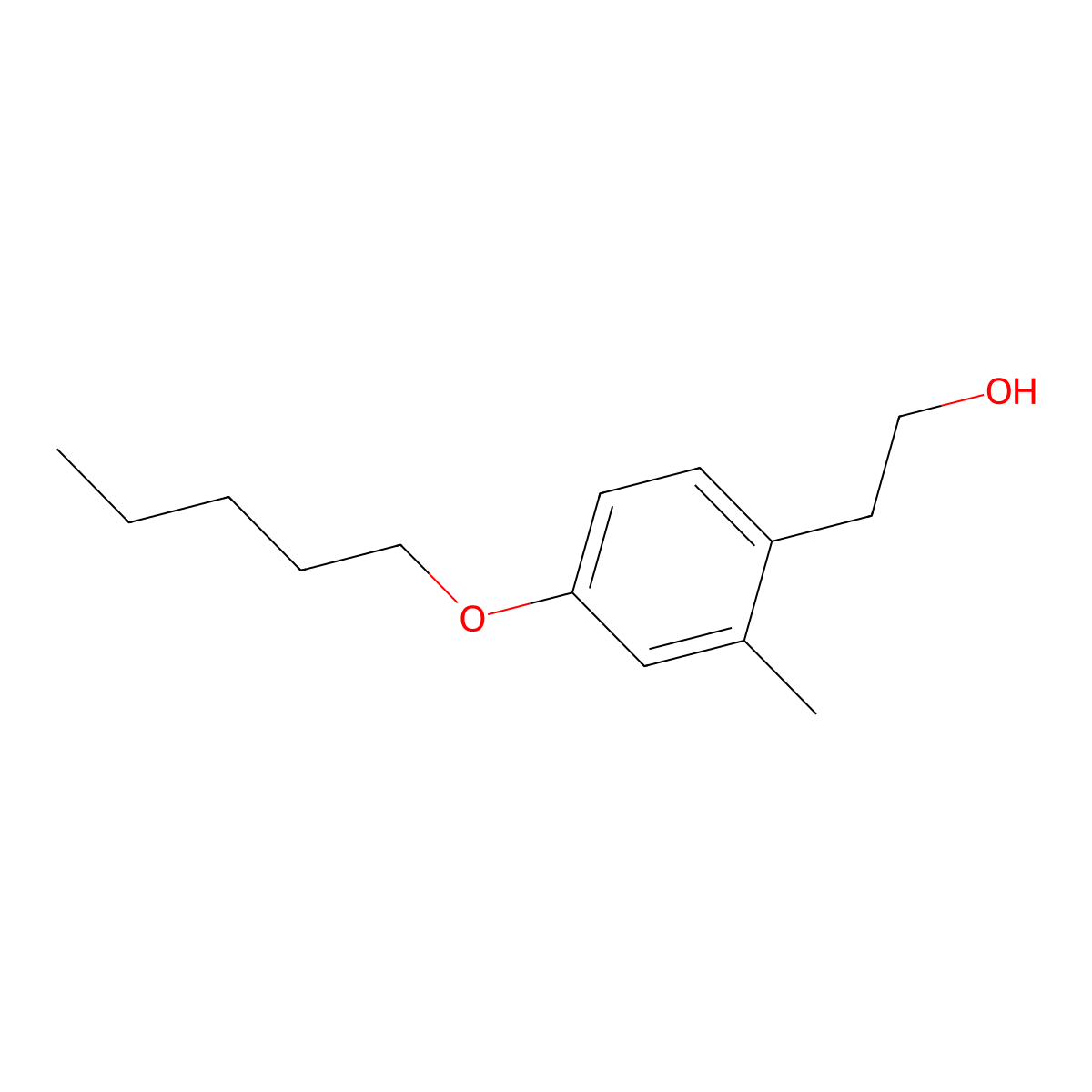 2-(2-Methyl-4-(pentyloxy)phenyl)ethanol molecular structure, CAS 1443305-63-2