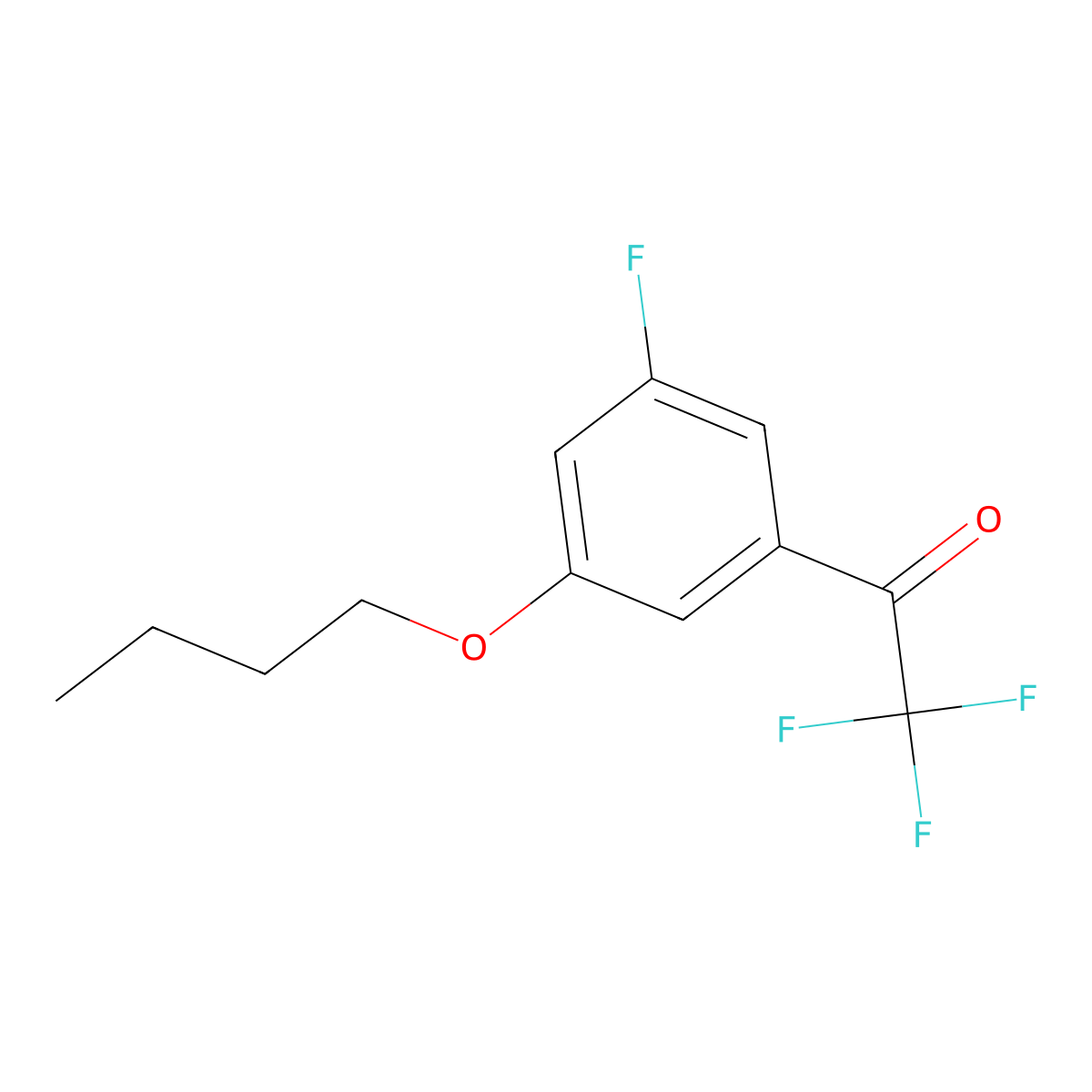 1-(3-Butoxy-5-fluorophenyl)-2,2,2-trifluoroethanone molecular structure, CAS 1443305-64-3