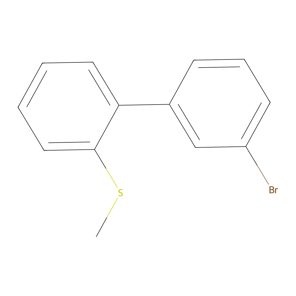 3-Bromo-2'-methylthiobiphenyl molecular structure, CAS 1443305-65-4