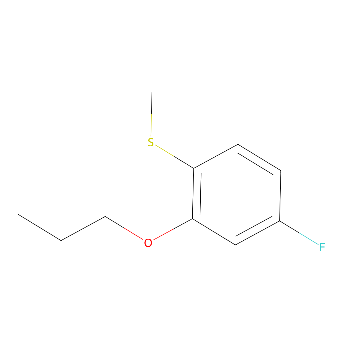 (4-Fluoro-2-propoxyphenyl)(methyl)sulfane molecular structure, CAS 1443305-66-5