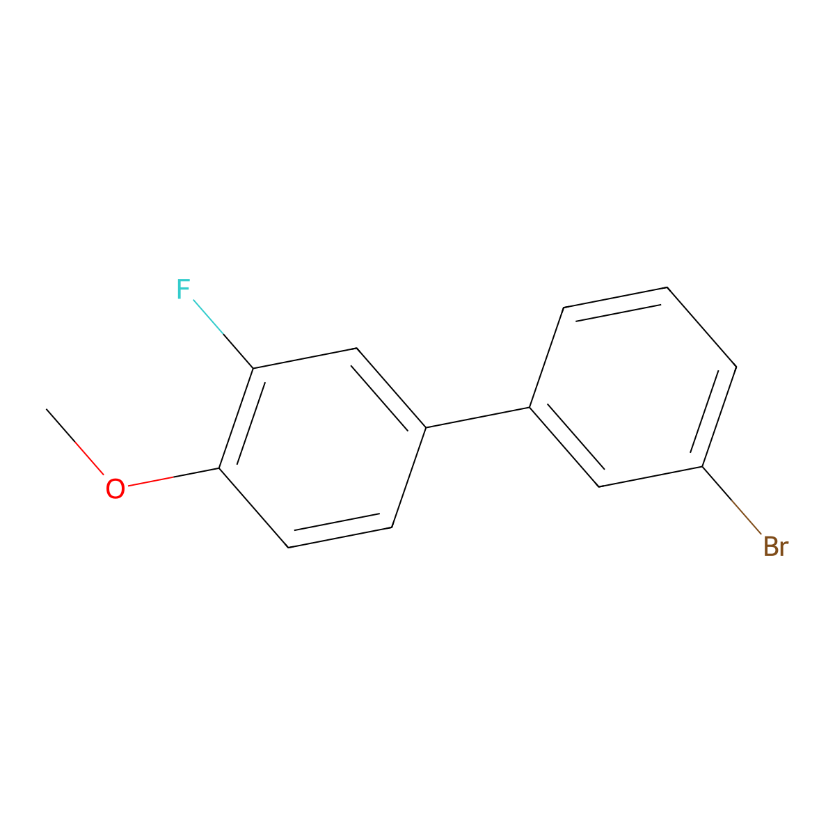 3-Bromo-3'-fluoro-4'-methoxybiphenyl molecular structure, CAS 1443305-68-7