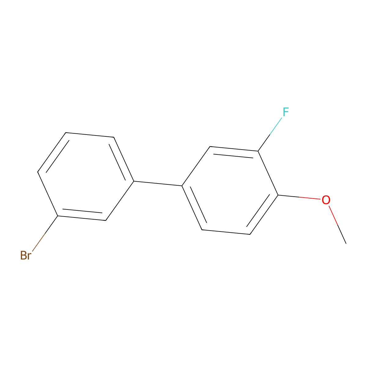 3-Bromo-3'-fluoro-4'-methoxybiphenyl molecular structure, CAS 1443305-68-7