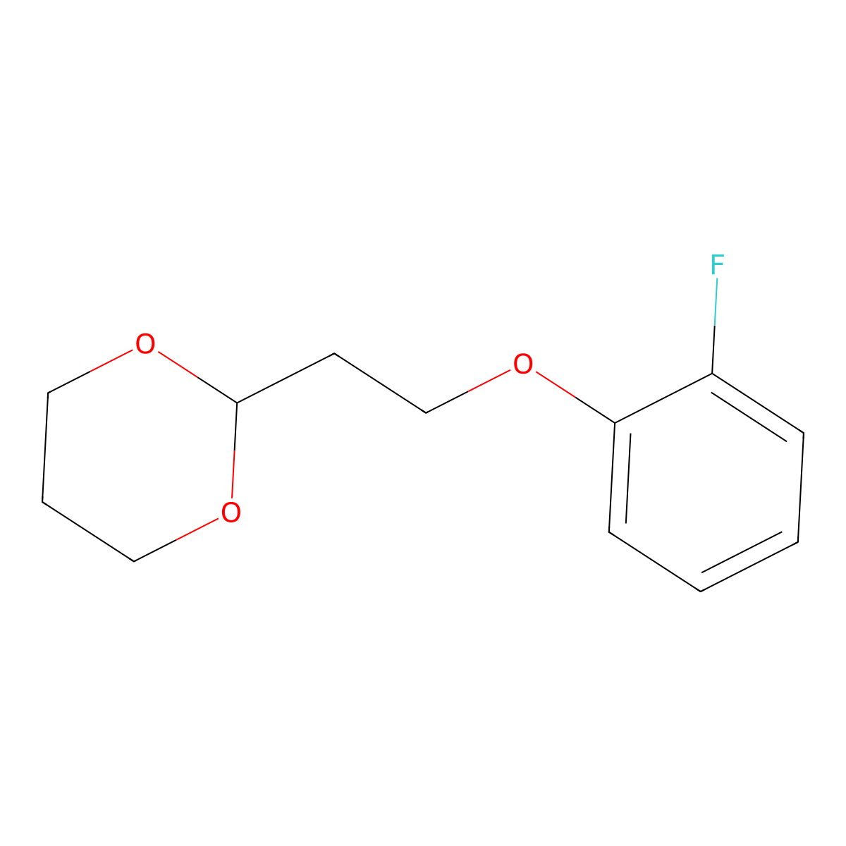 2-[2-(2-Fluoro-phenoxy)ethyl]-1,3-dioxane molecular structure, CAS 1443305-81-4