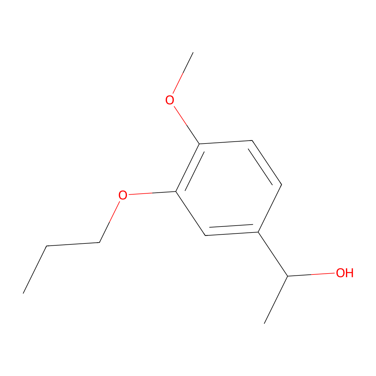 1-(4-Methoxy-3-propoxyphenyl)ethanol molecular structure, CAS 1443305-82-5