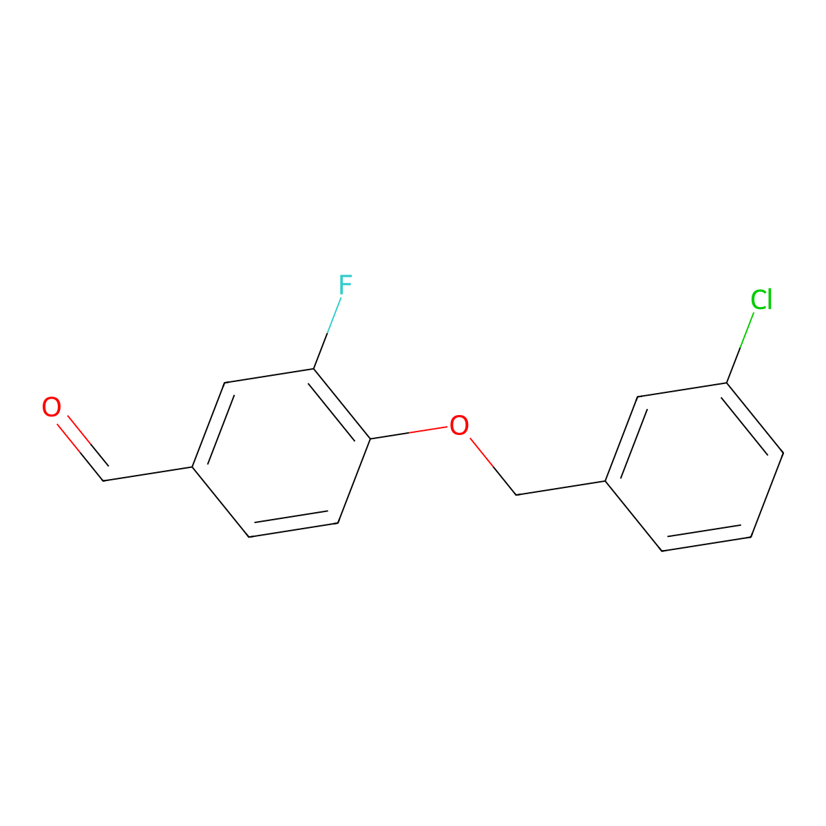 4-((3-Chlorobenzyl)oxy)-3-fluorobenzaldehyde molecular structure, CAS 1443305-85-8