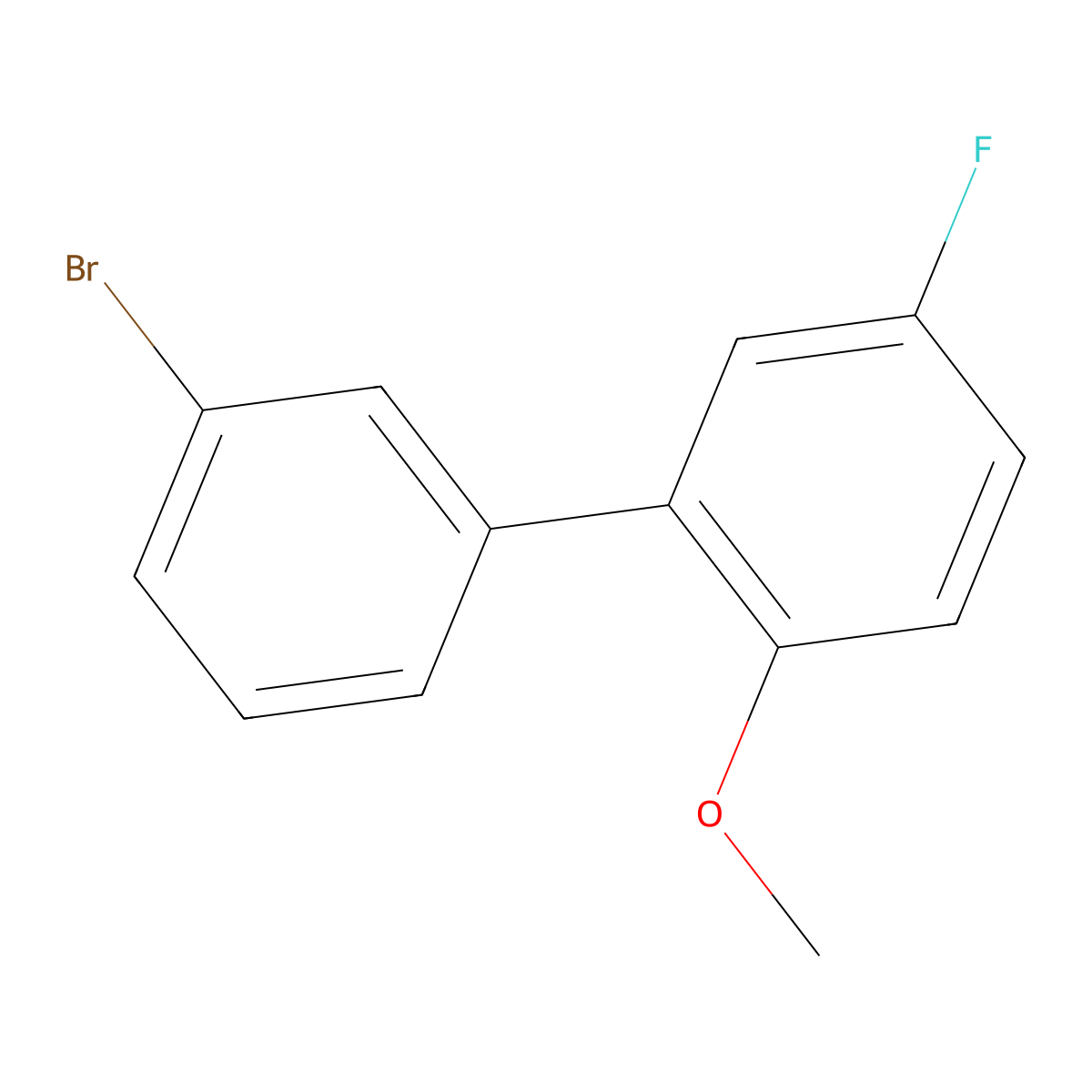 3-Bromo-3'-fluoro-6'-methoxybiphenyl molecular structure, CAS 1443305-86-9
