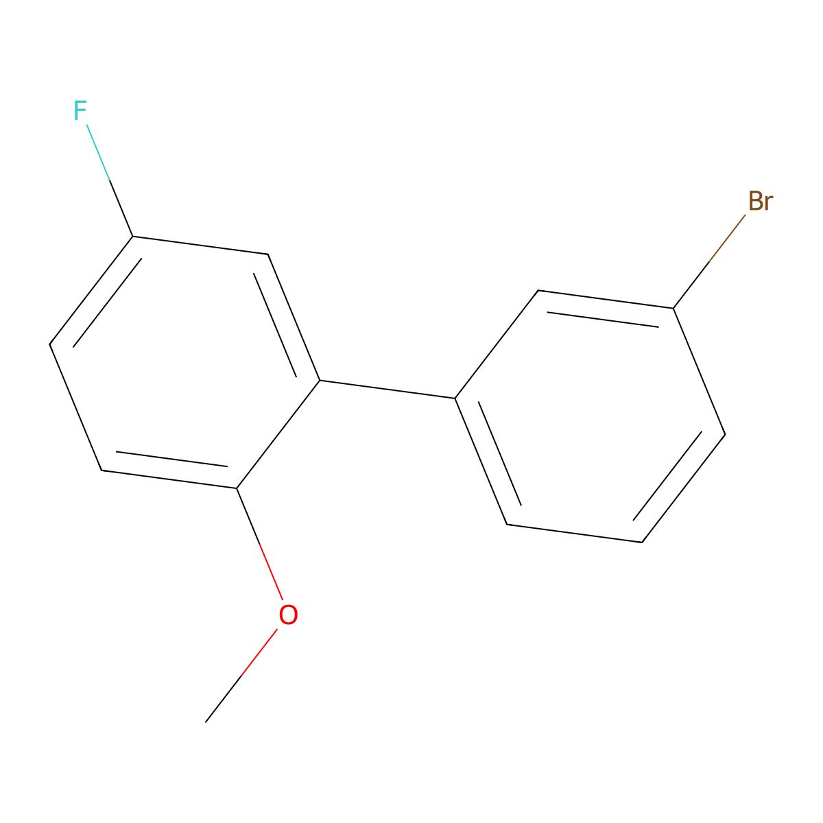 3-Bromo-3'-fluoro-6'-methoxybiphenyl molecular structure, CAS 1443305-86-9