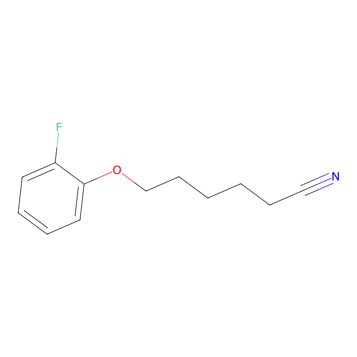 6-(2-Fluorophenoxy)hexanenitrile molecular structure, CAS 1443305-88-1
