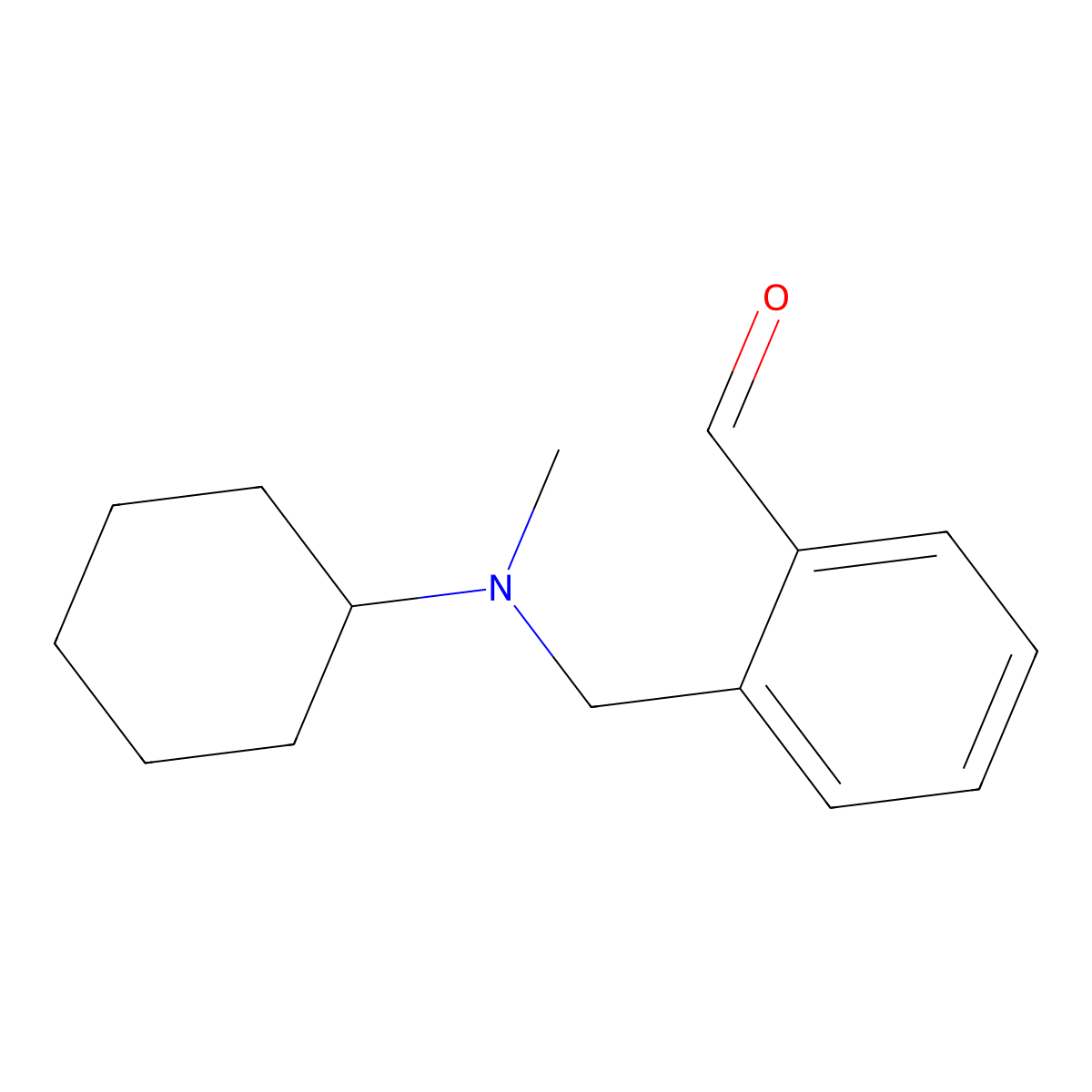 2-((Cyclohexyl(methyl)amino)methyl)benzaldehyde molecular structure, CAS 1443305-89-2