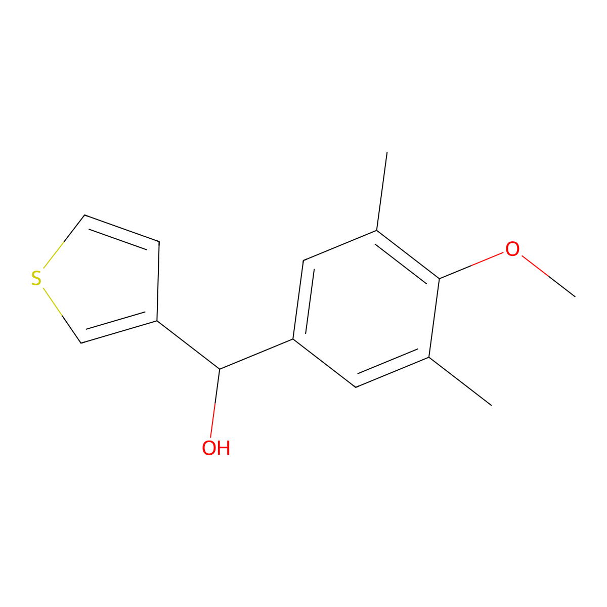 3,5-Dimethyl-4-methoxyphenyl-(3-thienyl)methanol molecular structure, CAS 1443305-95-0