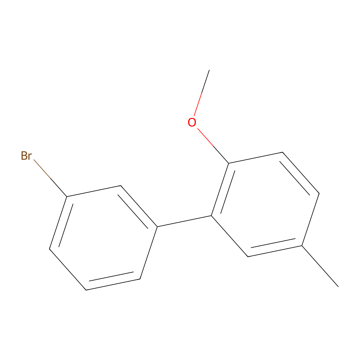 3-Bromo-2'-methoxy-5'-methylbiphenyl molecular structure, CAS 1443305-96-1