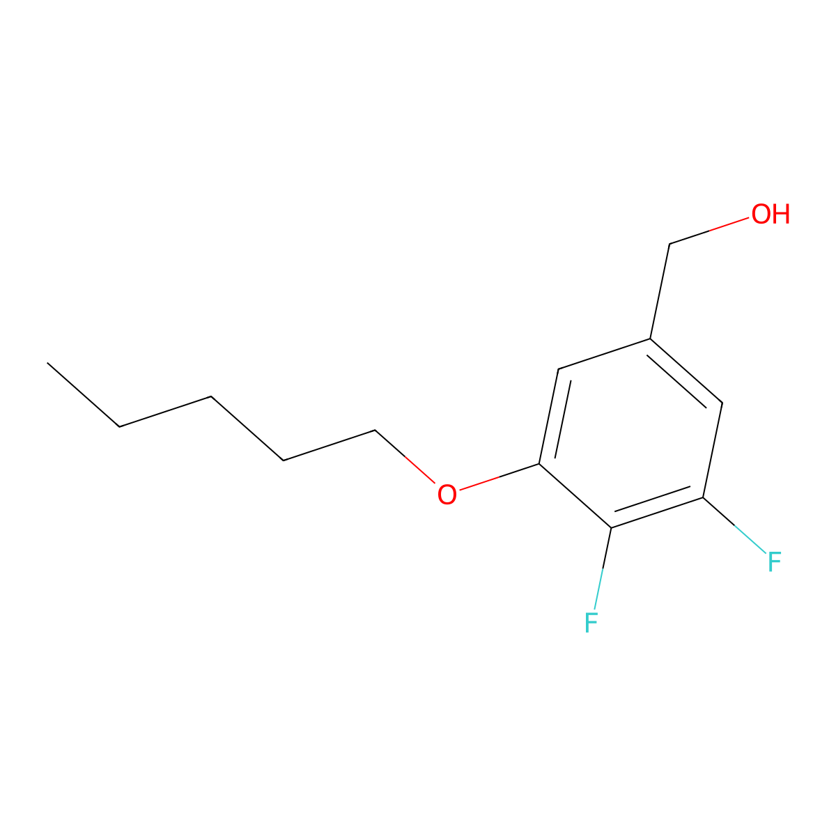 (3,4-Difluoro-5-(pentyloxy)phenyl)methanol molecular structure, CAS 1443306-00-0