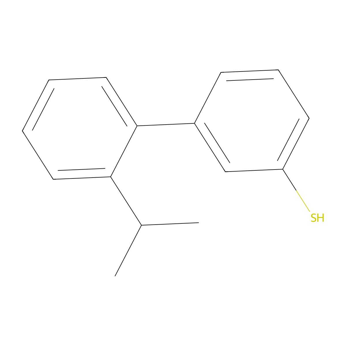2'-Isopropyl-[1,1'-biphenyl]-3-thiol molecular structure, CAS 1443306-03-3
