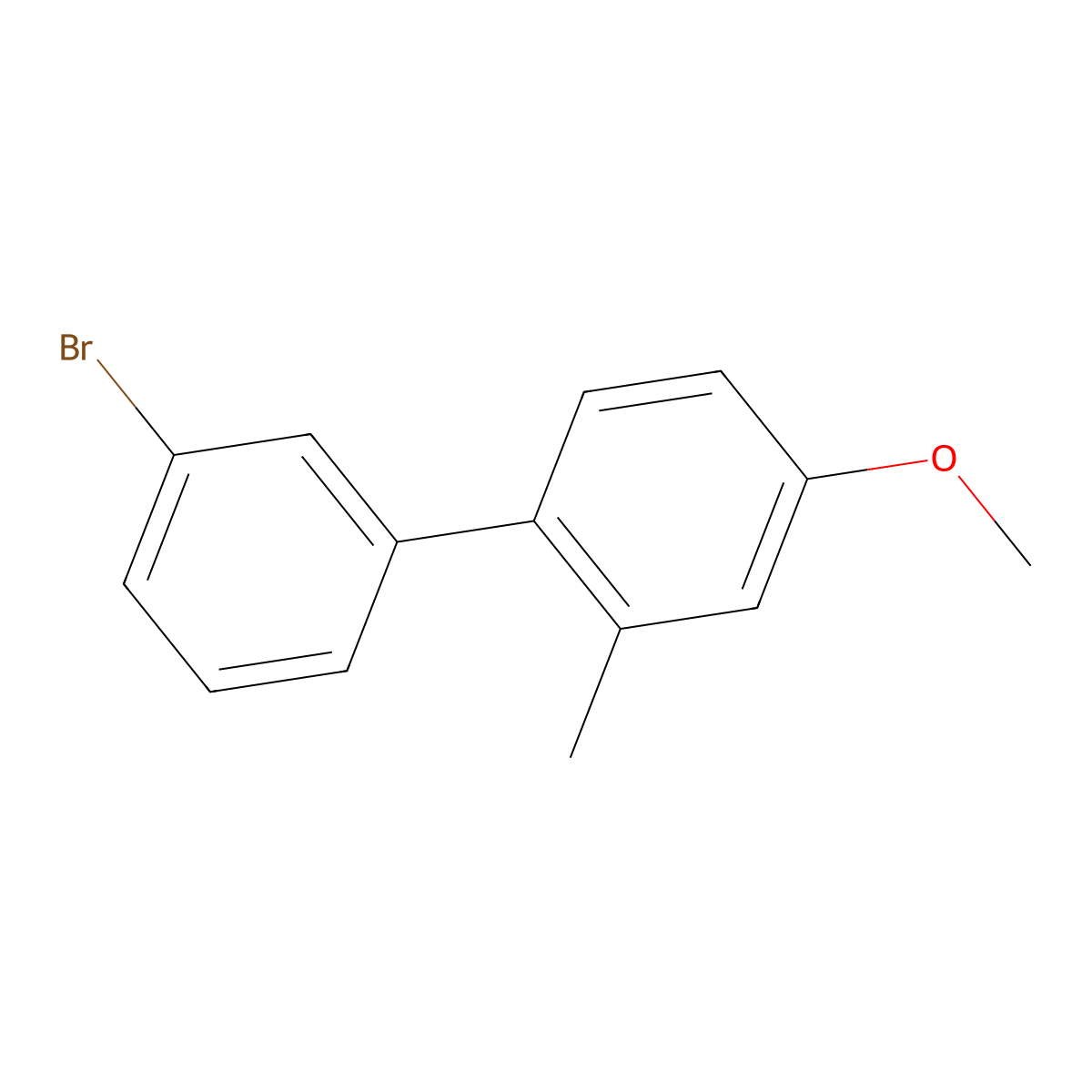 3-Bromo-4'-methoxy-2'-methylbiphenyl molecular structure, CAS 1443306-08-8
