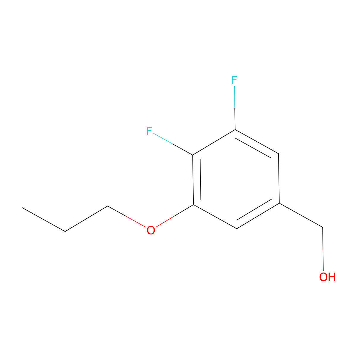 (3,4-Difluoro-5-propoxyphenyl)methanol molecular structure, CAS 1443306-11-3