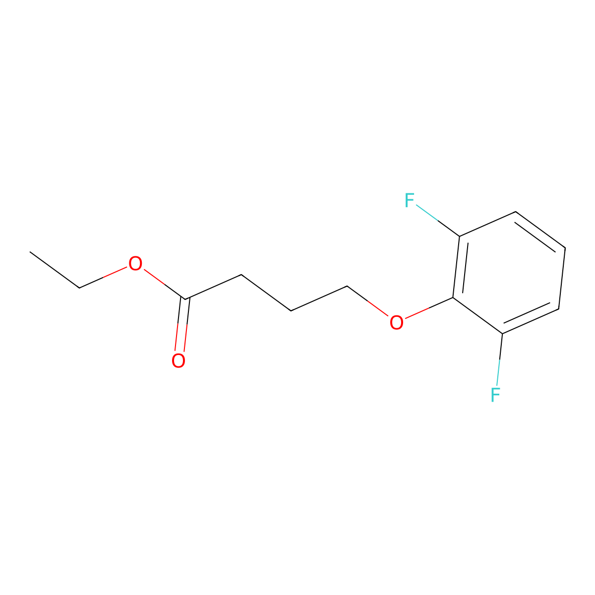 Ethyl 4-(2,6-difluoro-phenoxy)butanoate molecular structure, CAS 1443306-19-1