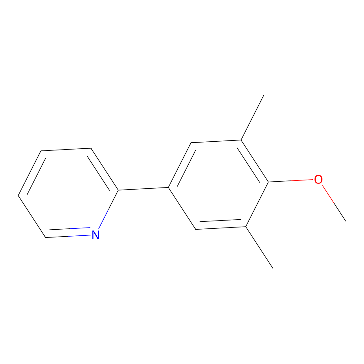 2-(4-Methoxy-3,5-dimethylphenyl)pyridine molecular structure, CAS 1443306-26-0