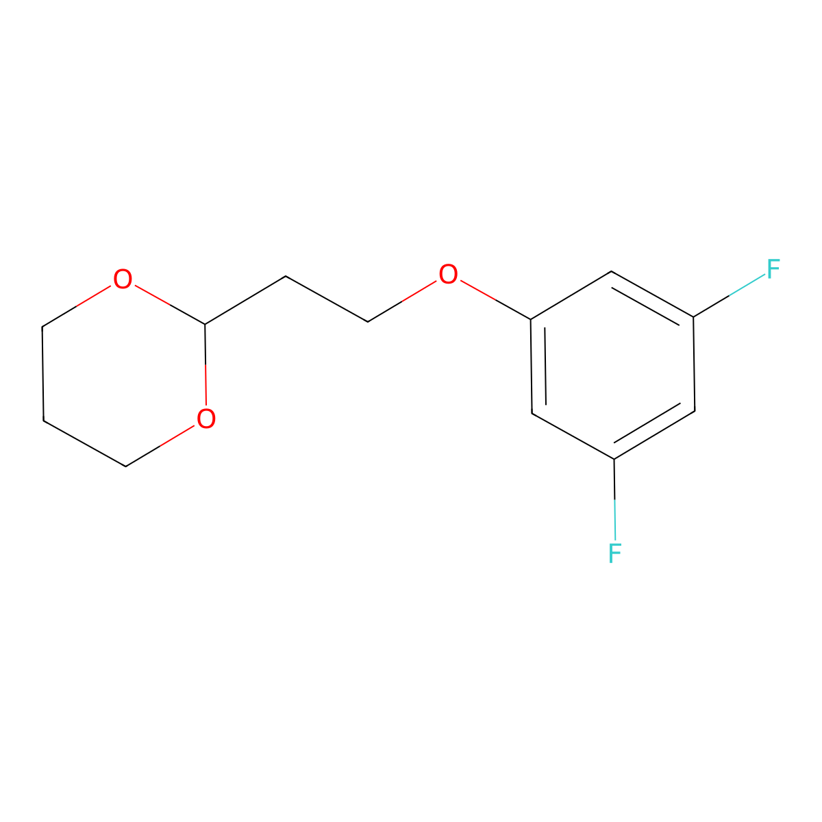 2-[2-(3,5-Difluoro-phenoxy)ethyl]-1,3-dioxane molecular structure, CAS 1443306-28-2