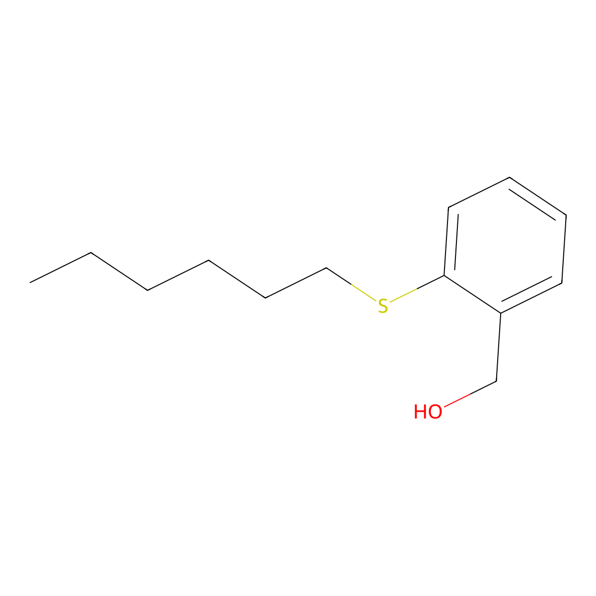 (2-(Hexylthio)phenyl)methanol molecular structure, CAS 1443306-29-3