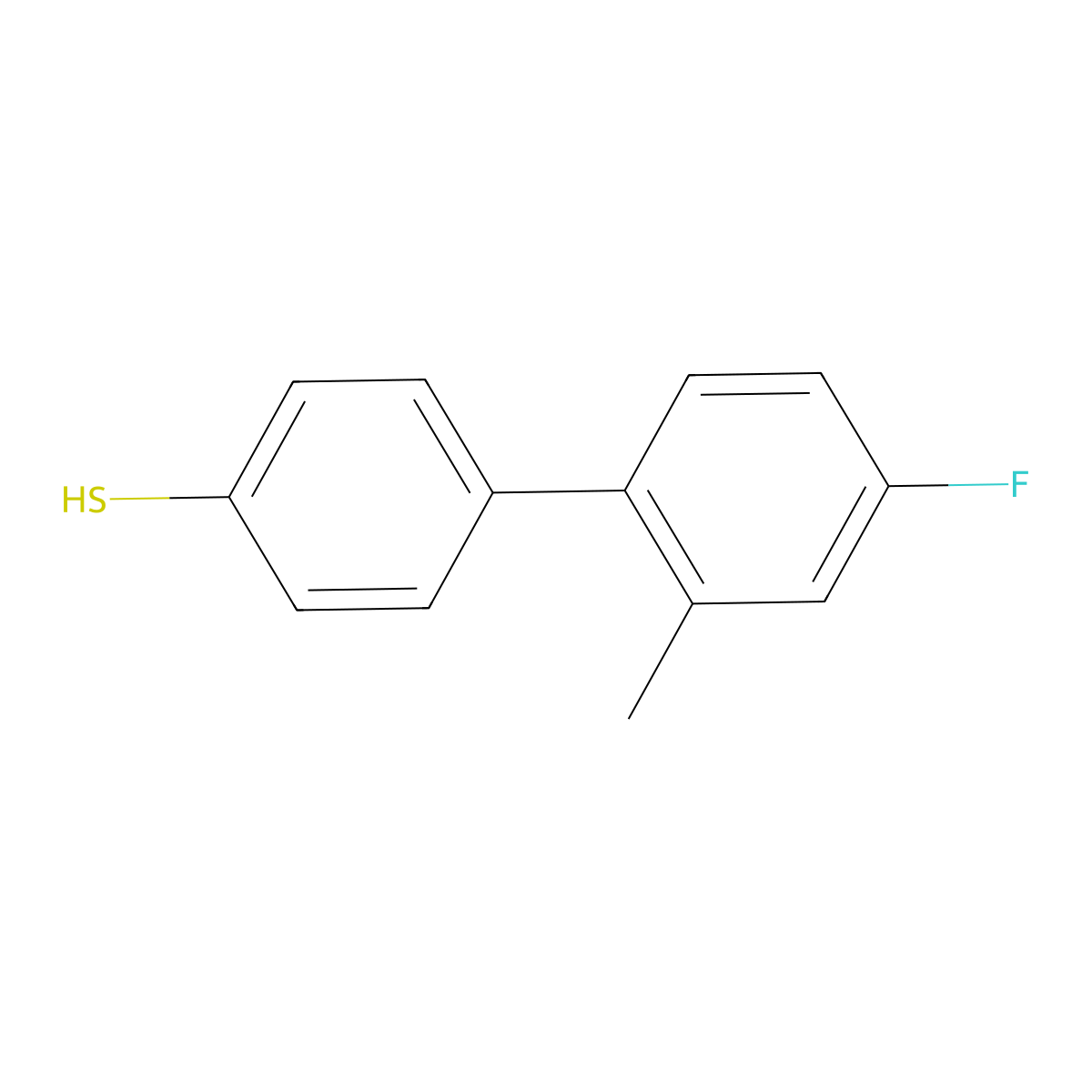 4-(4-Fluoro-2-methylphenyl)thiophenol molecular structure, CAS 1443306-36-2