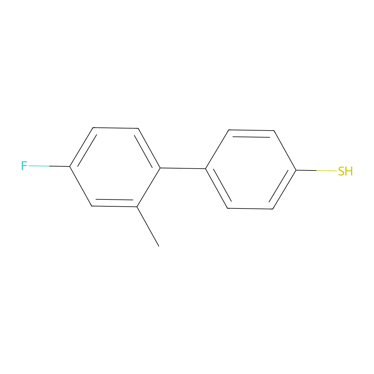 4-(4-Fluoro-2-methylphenyl)thiophenol molecular structure, CAS 1443306-36-2