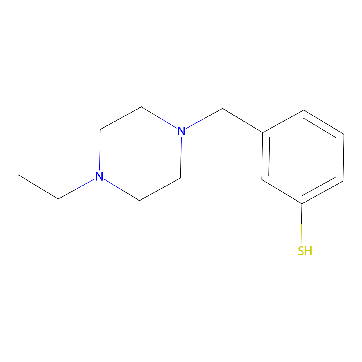 3-[(4-Ethylpiperazino)methyl]thiophenol molecular structure, CAS 1443306-41-9