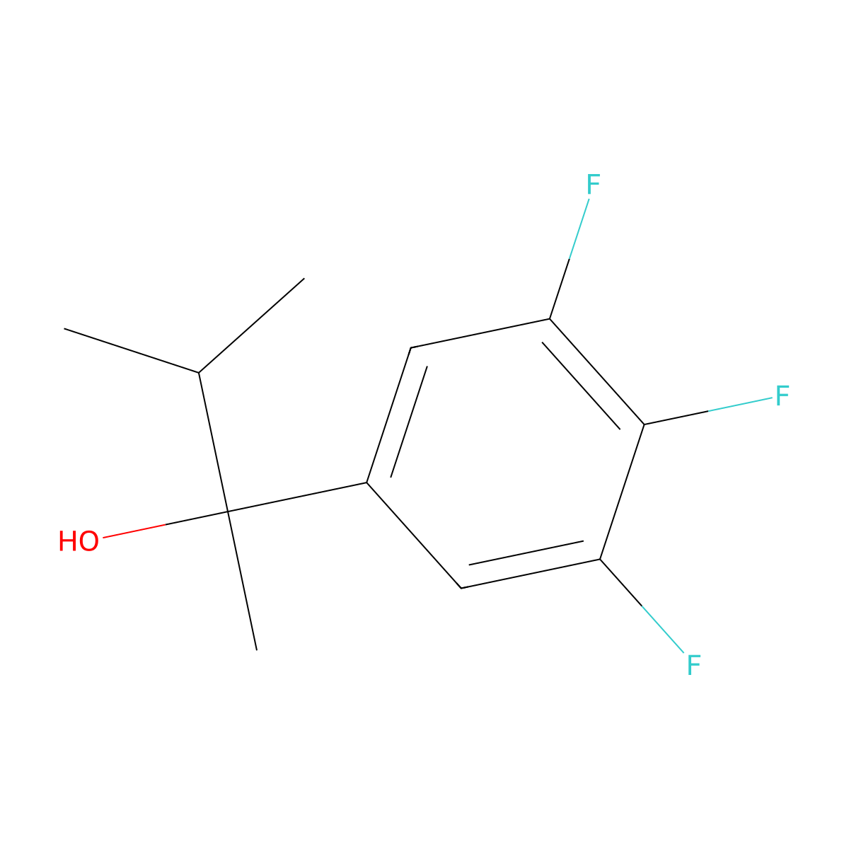 2-(3,4,5-Trifluorophenyl)-3-methyl-butan-2-ol molecular structure, CAS 1443306-44-2