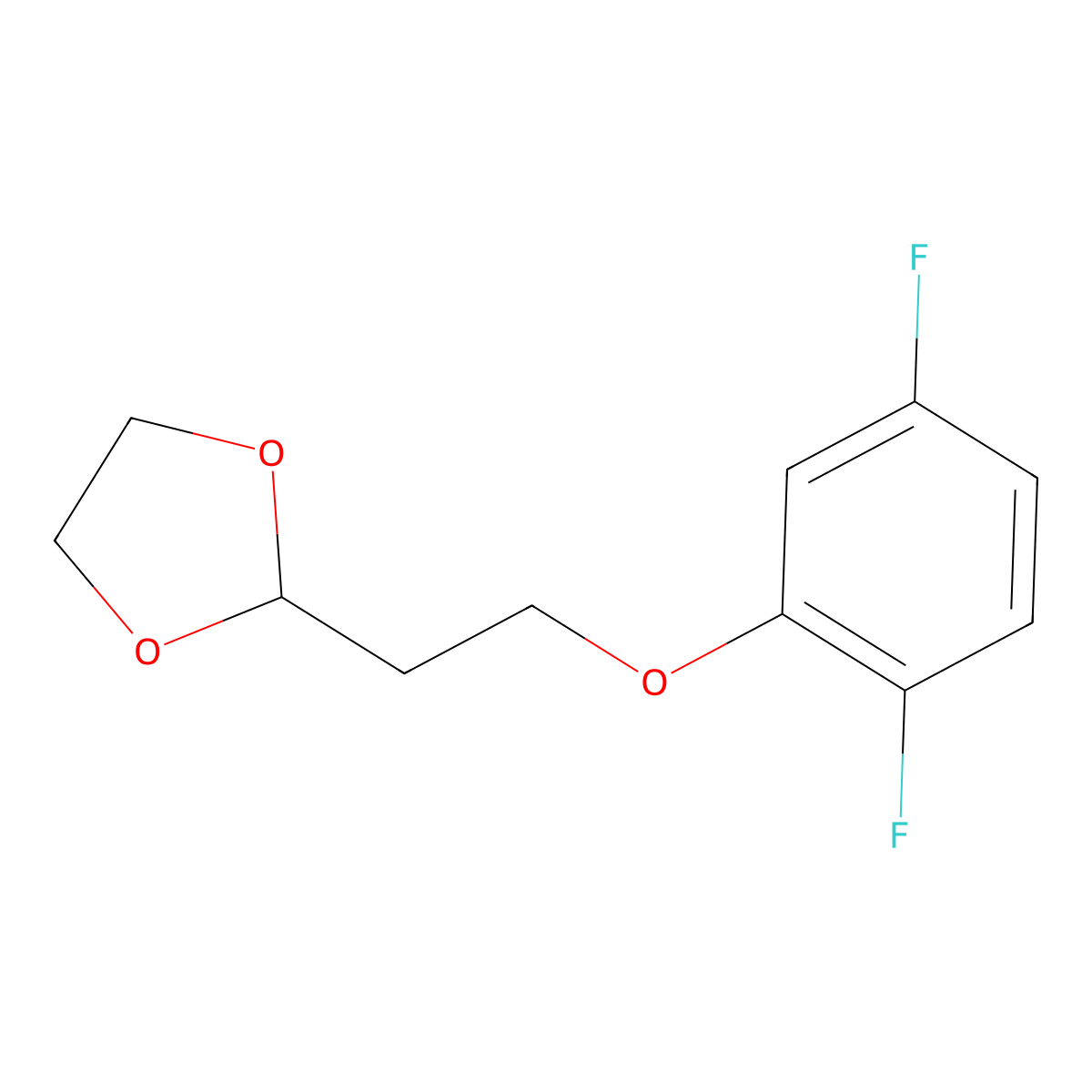 2-(2-(2,5-Difluorophenoxy)ethyl)-1,3-dioxolane molecular structure, CAS 1443306-49-7