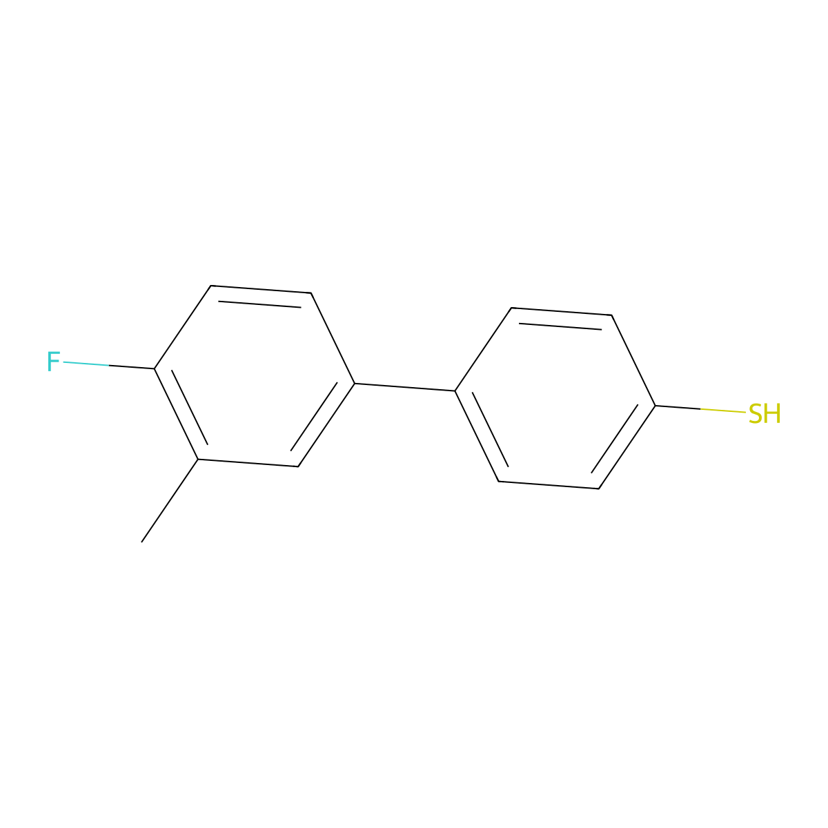 4-(4-Fluoro-3-methylphenyl)thiophenol molecular structure, CAS 1443306-51-1
