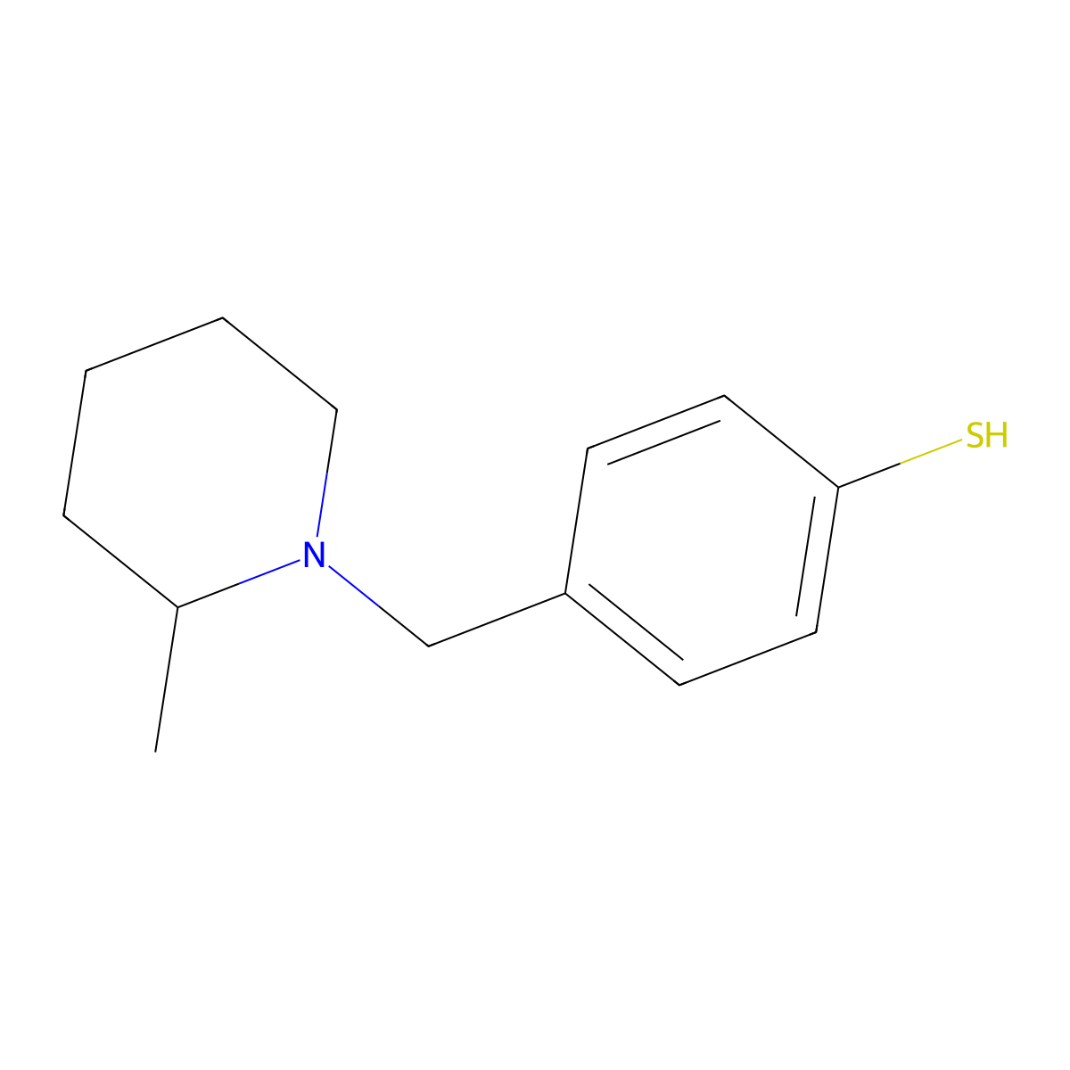 4-((2-Methylpiperidin-1-yl)methyl)benzenethiol molecular structure, CAS 1443306-53-3