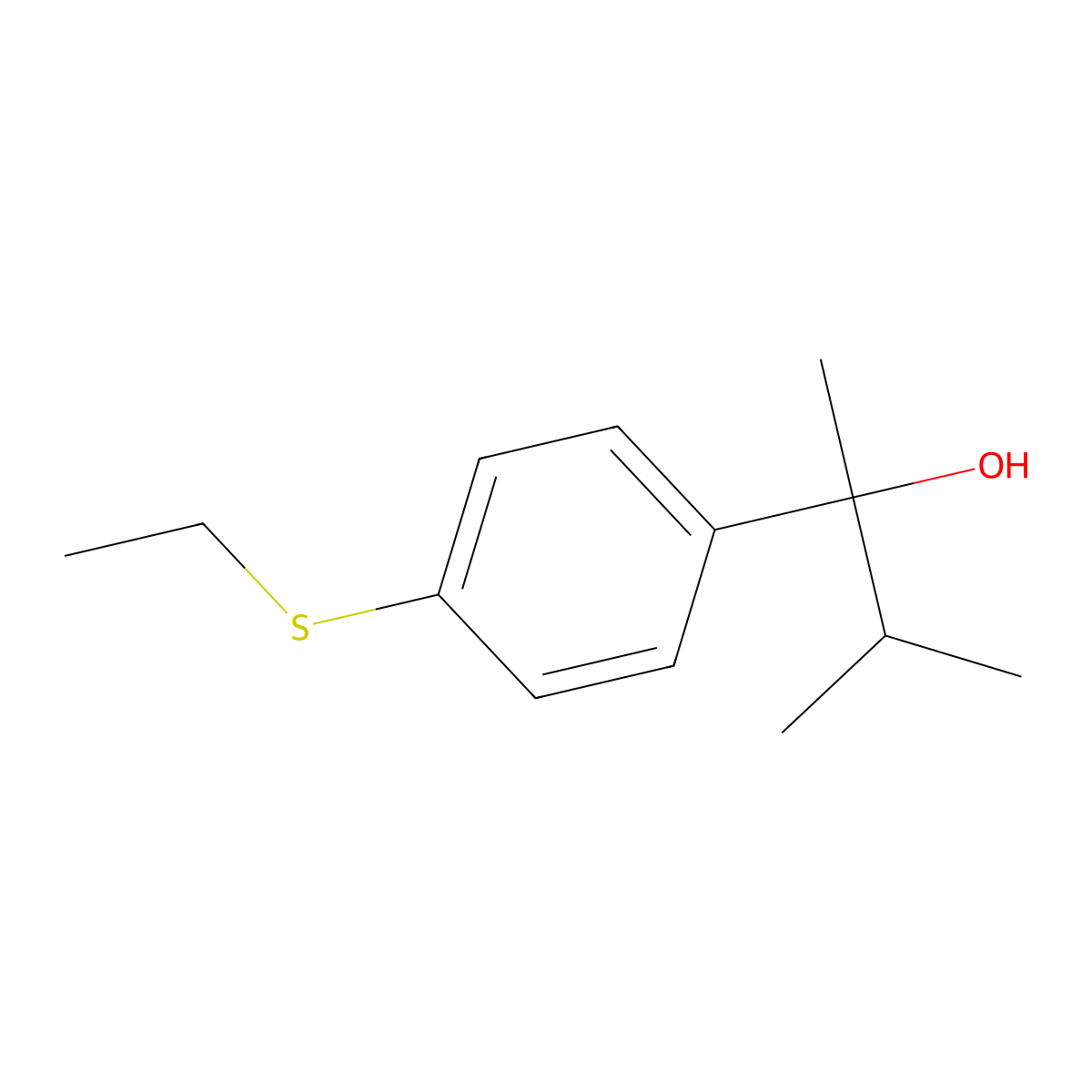 2-[4-(Ethylthio)phenyl]-3-methyl-butan-2-ol molecular structure, CAS 1443306-57-7