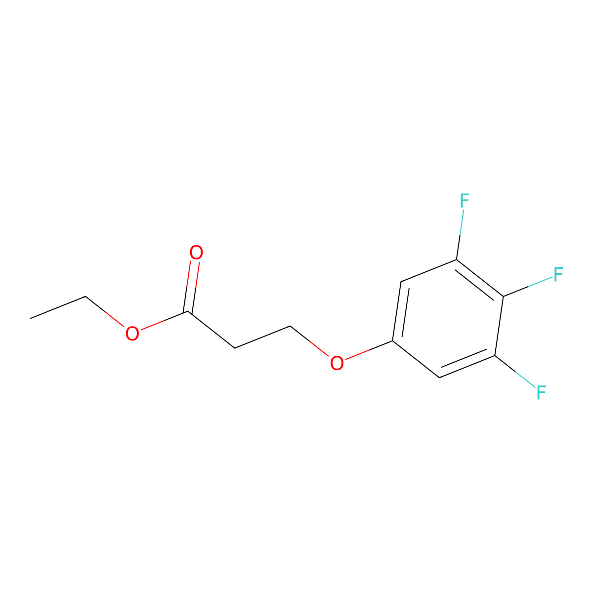 Ethyl 3-(3,4,5-trifluorophenoxy)propanoate molecular structure, CAS 1443306-60-2