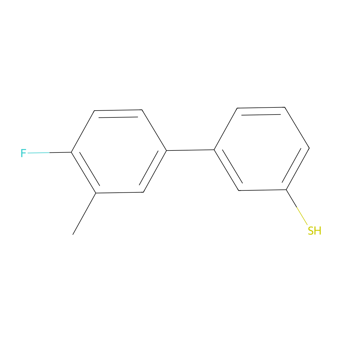 3-(4-Fluoro-3-methylphenyl)thiophenol molecular structure, CAS 1443306-62-4