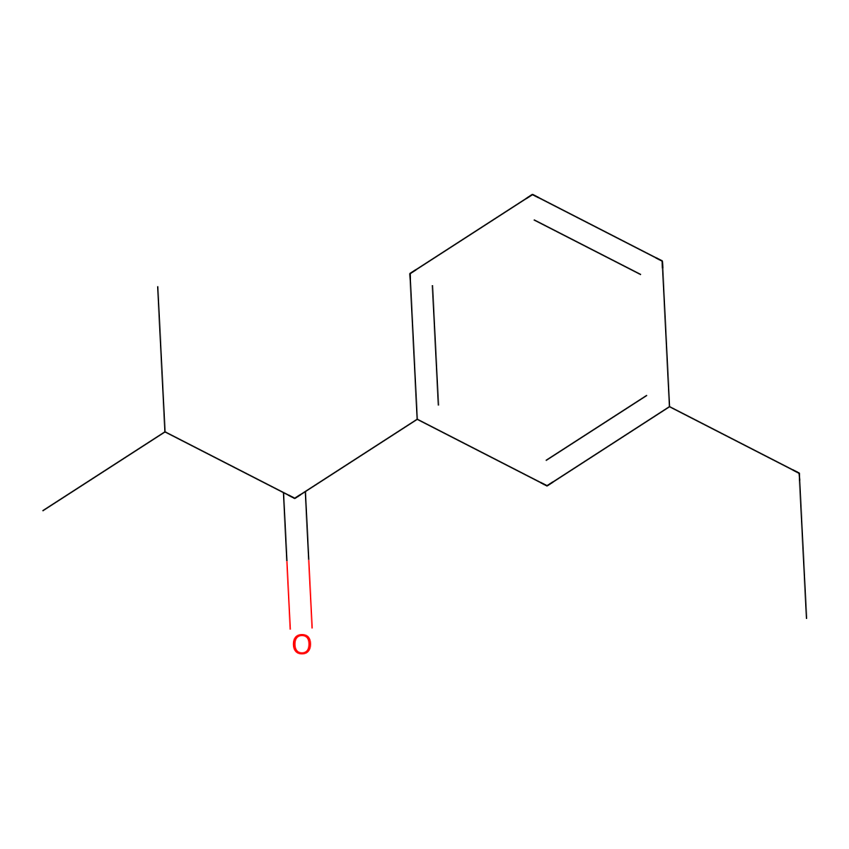 1-(3-Ethylphenyl)-2-methylpropan-1-one molecular structure, CAS 1443306-64-6