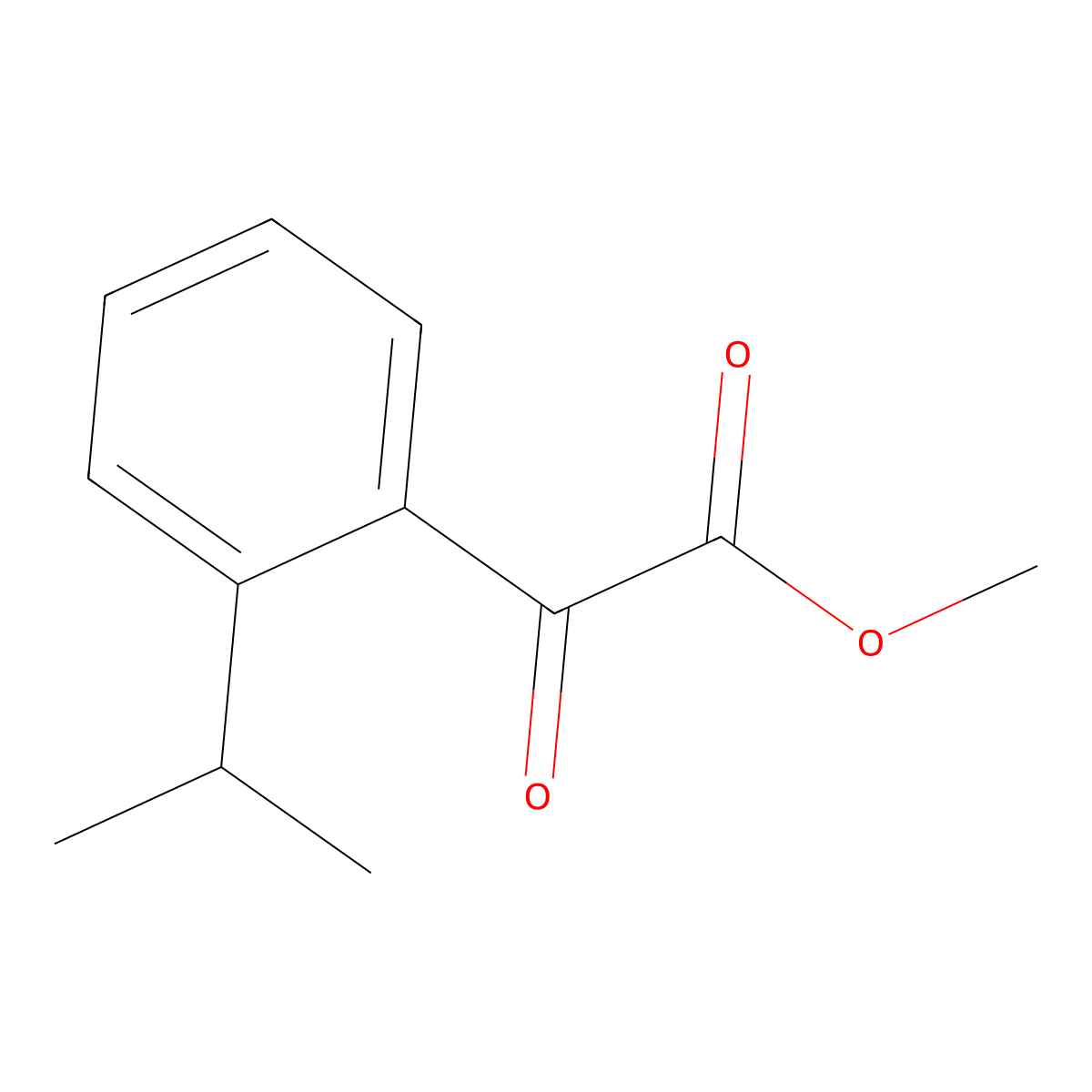 Methyl 2-iso-propylbenzoylformate molecular structure, CAS 1443306-79-3