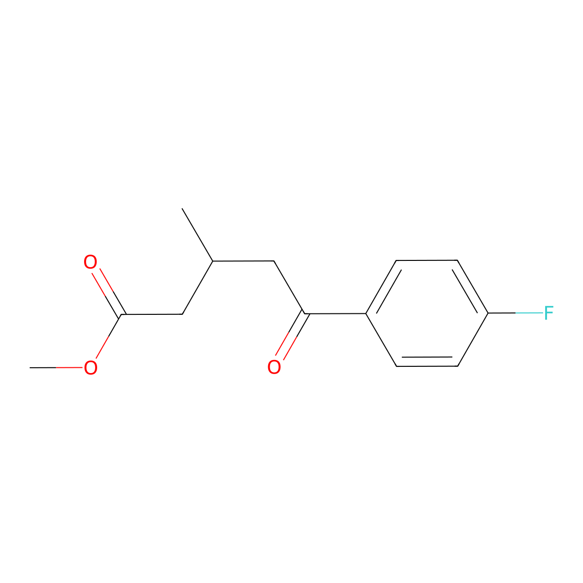 Methyl 5-(4-fluorophenyl)-3-methyl-5-oxovalerate molecular structure, CAS 1443306-85-1