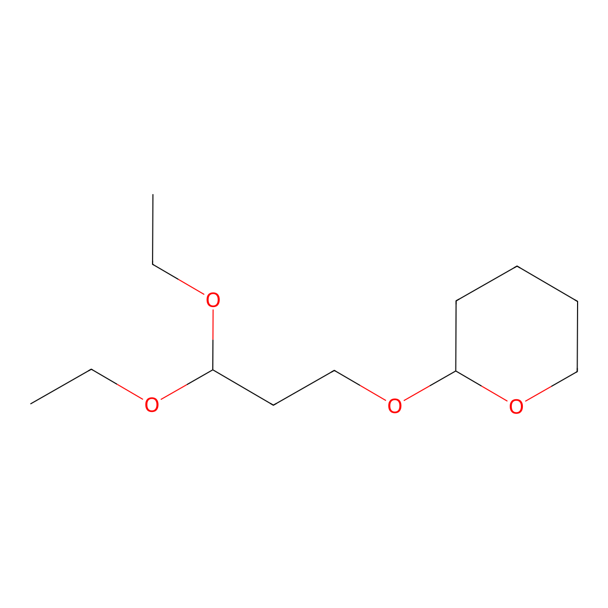 2-(3,3-Diethoxypropoxy)oxane molecular structure, CAS 1443307-04-7