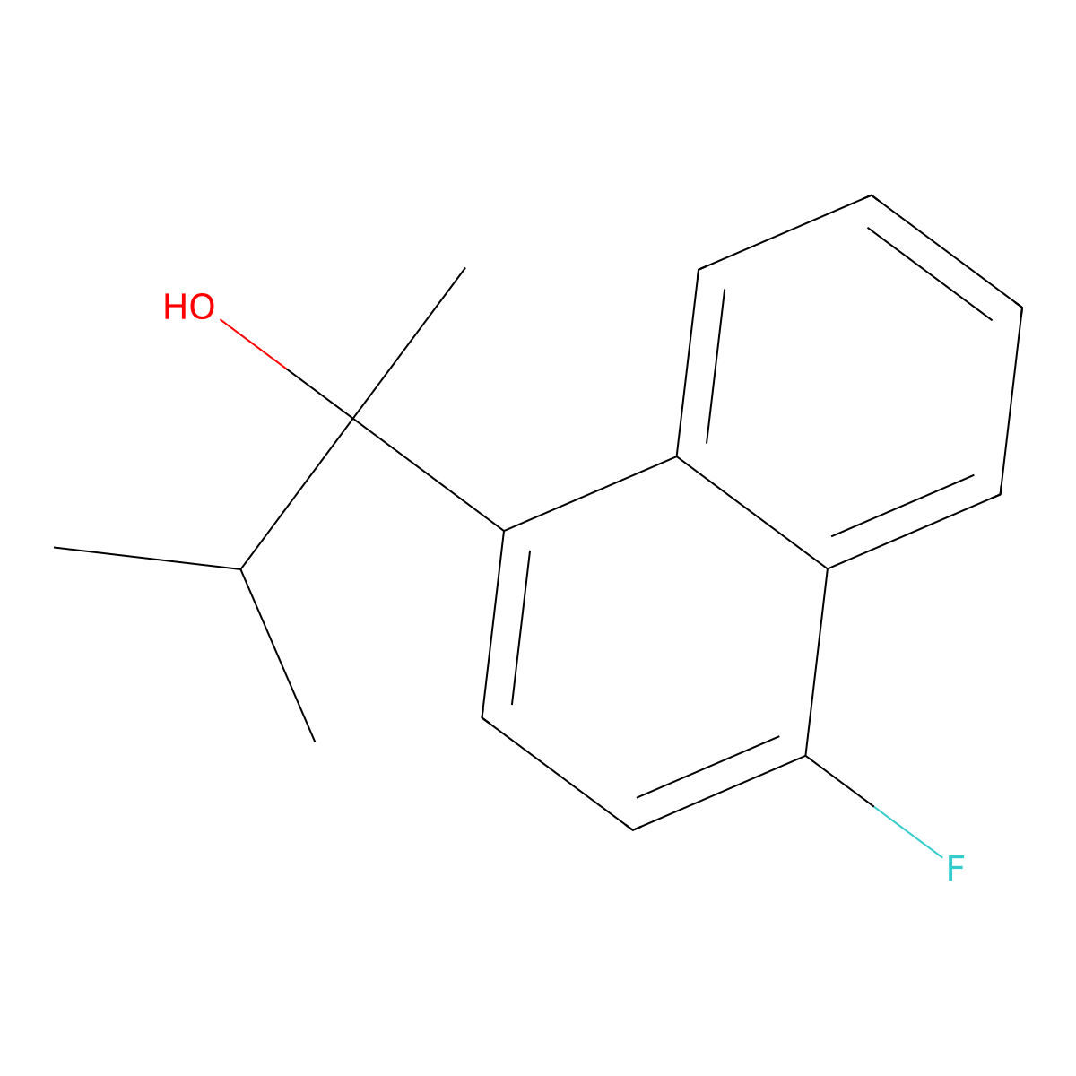 2-(4-Fluoronaphthalen-1-yl)-3-methylbutan-2-ol molecular structure, CAS 1443307-10-5