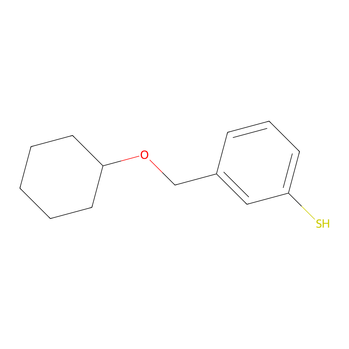 3-[(Cyclohexyloxy)methyl]thiophenol molecular structure, CAS 1443307-20-7