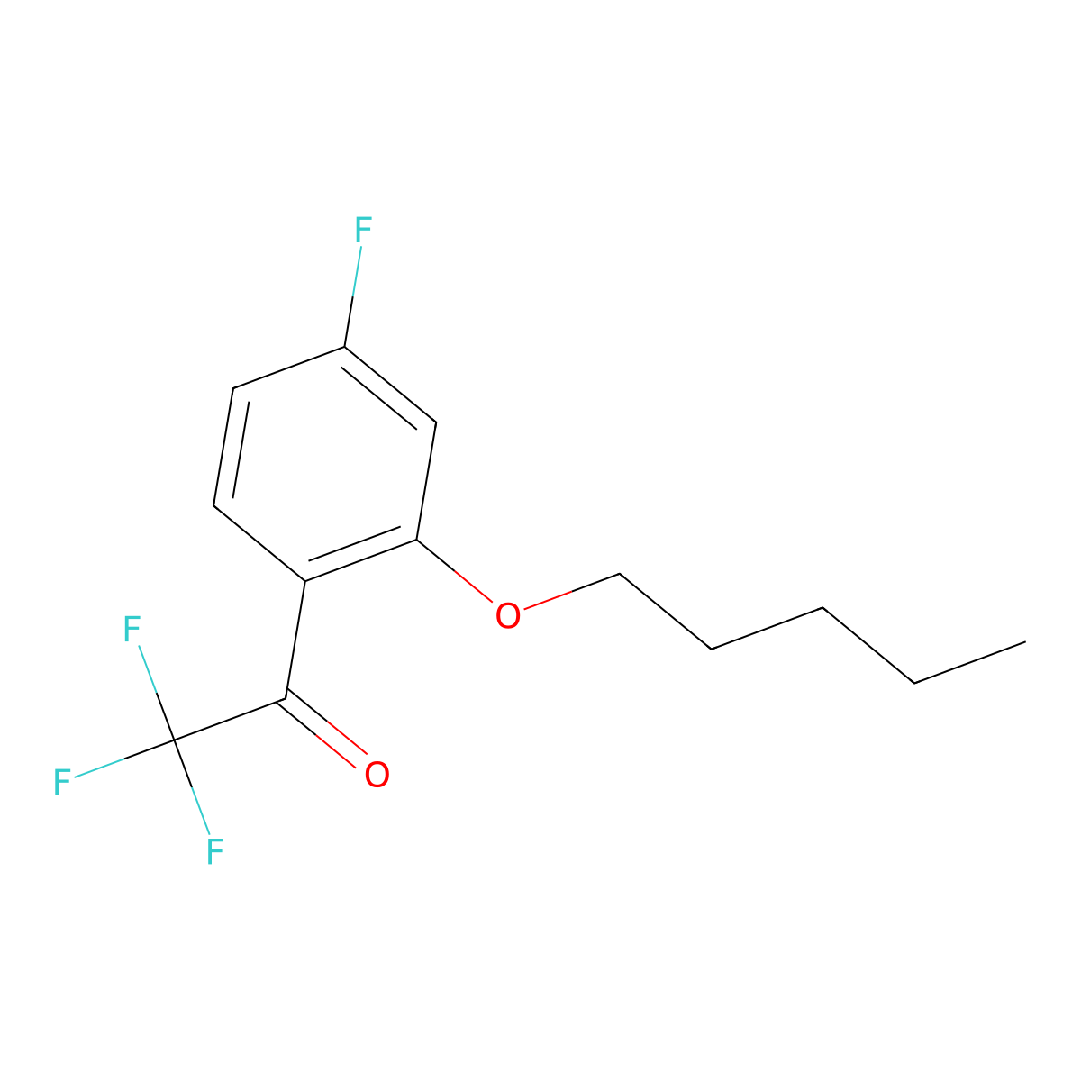 4'-Fluoro-2'-n-pentoxy-2,2,2-trifluoroacetophenone molecular structure, CAS 1443307-23-0