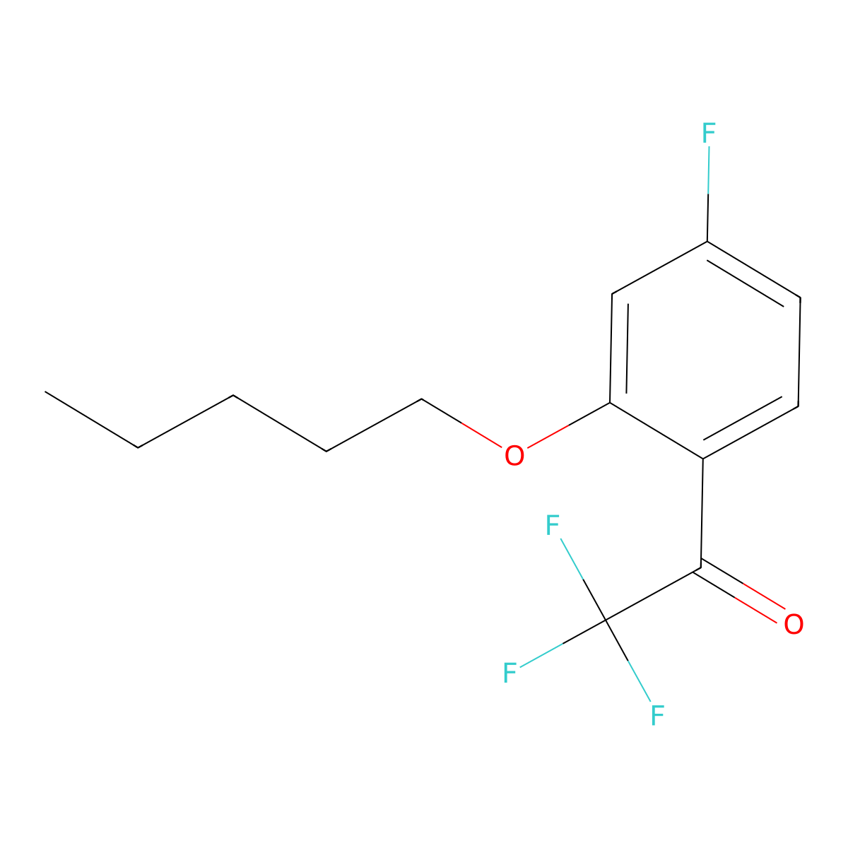 4'-Fluoro-2'-n-pentoxy-2,2,2-trifluoroacetophenone molecular structure, CAS 1443307-23-0