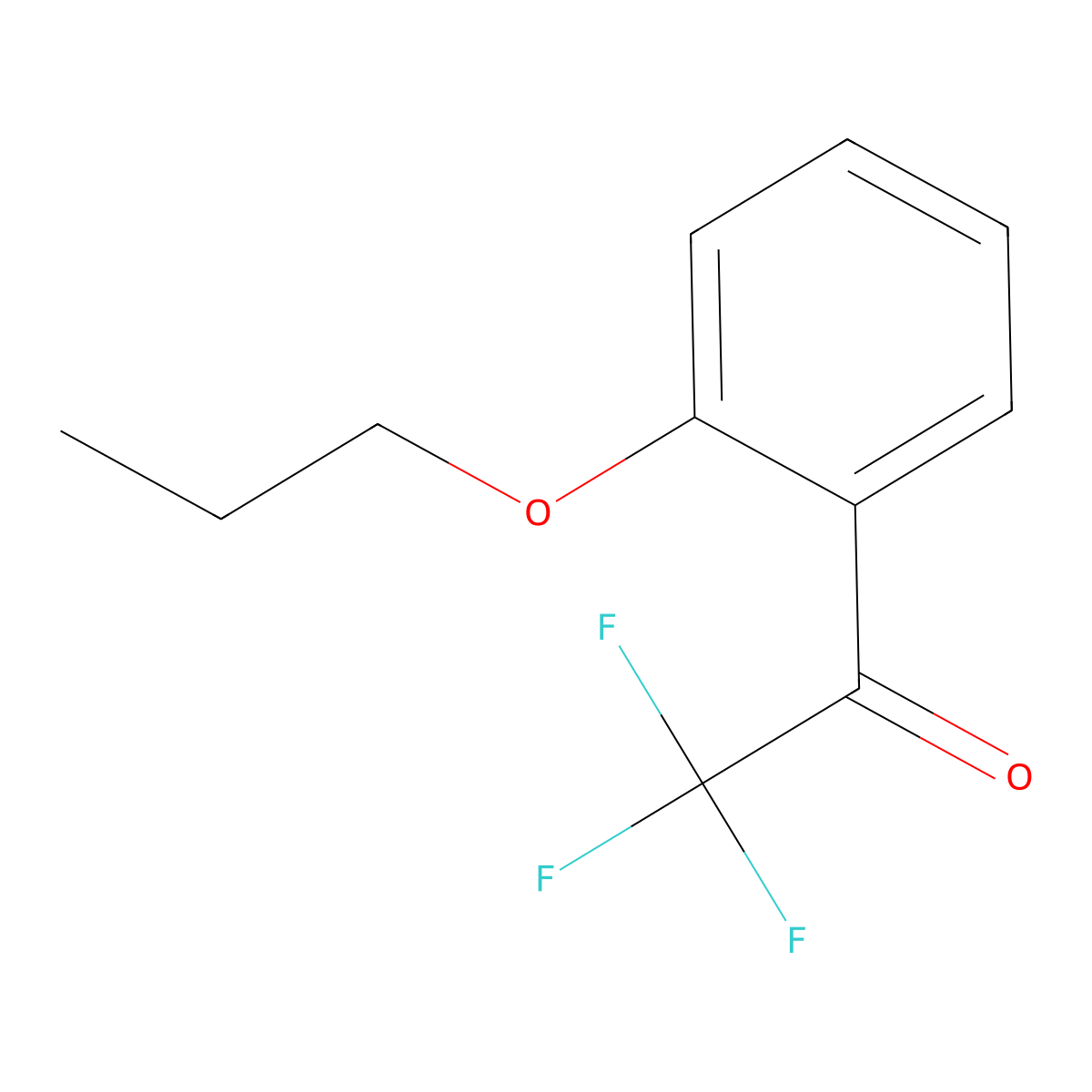 2,2,2-Trifluoro-1-(2-propoxyphenyl)ethanone molecular structure, CAS 1443307-31-0