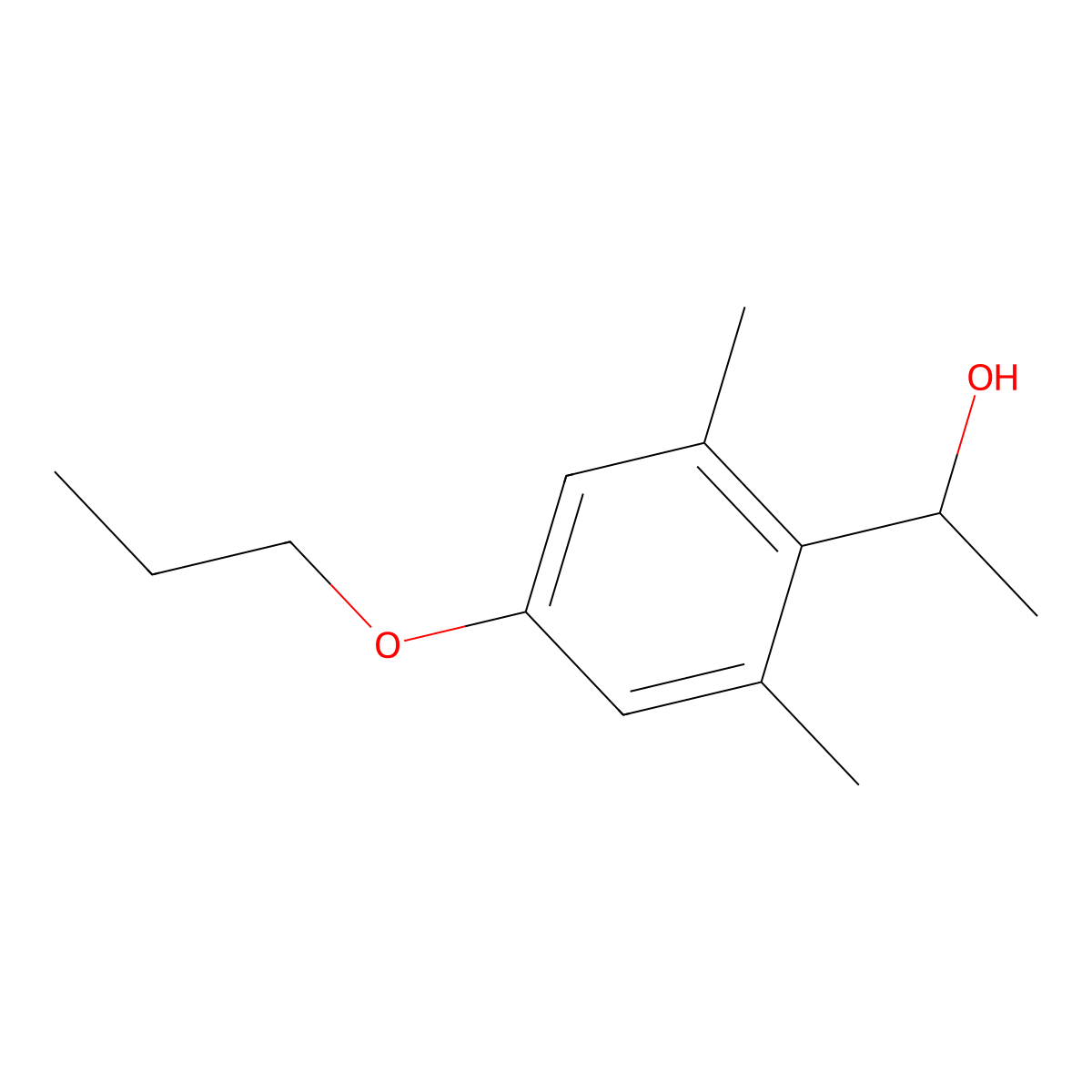 1-(2,6-Dimethyl-4-n-propoxyphenyl)ethanol molecular structure, CAS 1443307-34-3