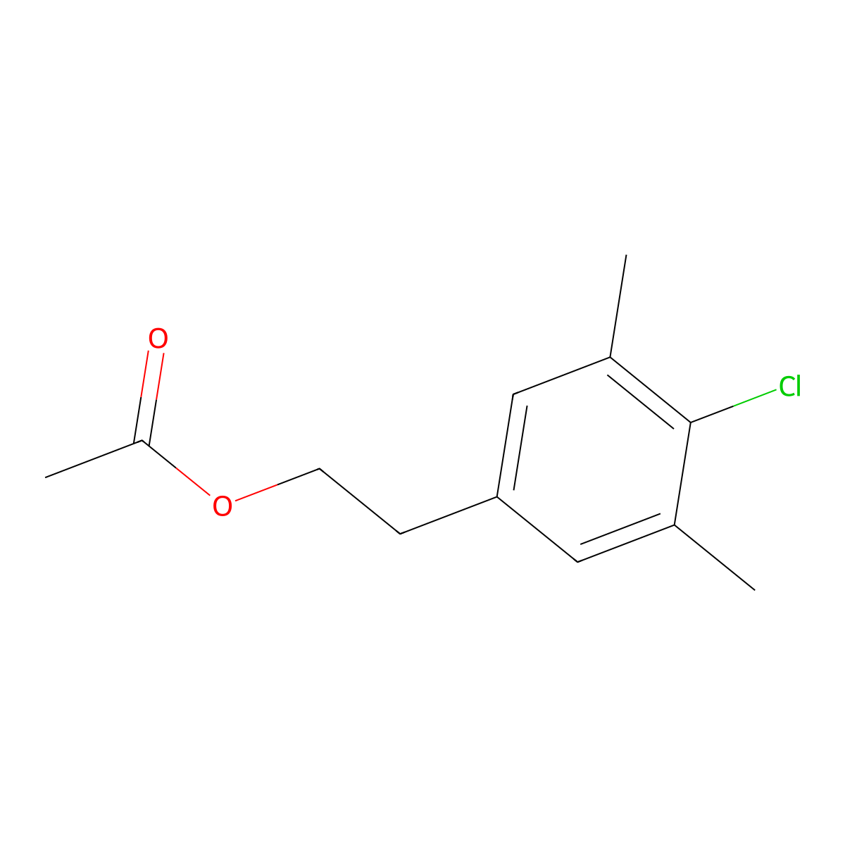 4-Chloro-3,5-dimethylphenethyl acetate molecular structure, CAS 1443307-37-6