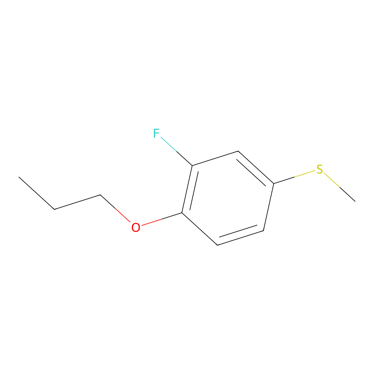 (3-Fluoro-4-propoxyphenyl)(methyl)sulfane molecular structure, CAS 1443307-41-2