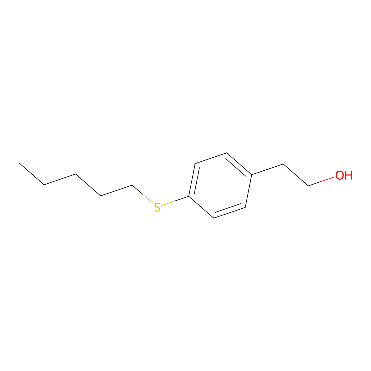 4-(n-Pentylthio)phenethyl alcohol molecular structure, CAS 1443307-44-5