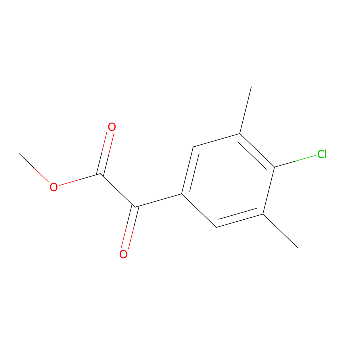 Methyl 4-chloro-3,5-dimethylbenzoylformate molecular structure, CAS 1443307-47-8