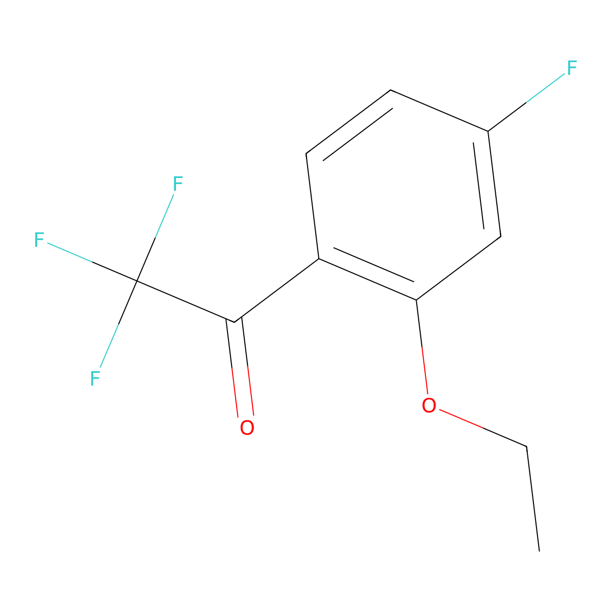 2'-Ethoxy-4'-fluoro-2,2,2-trifluoroacetophenone molecular structure, CAS 1443307-51-4