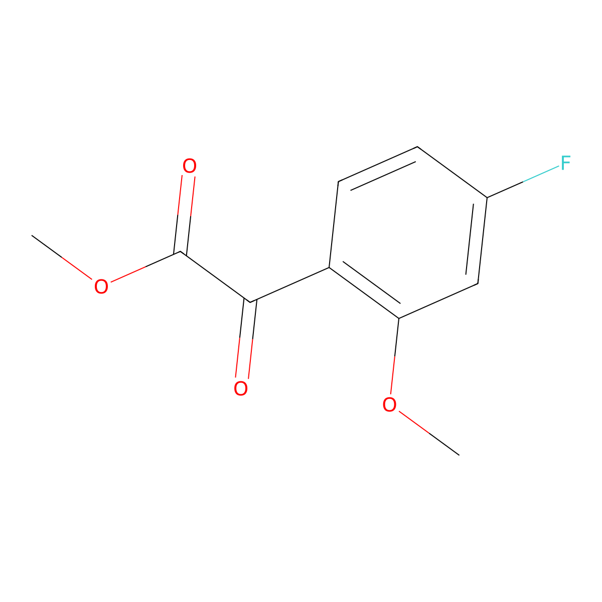 Methyl 4-fluoro-2-methoxybenzoylformate molecular structure, CAS 1443307-55-8