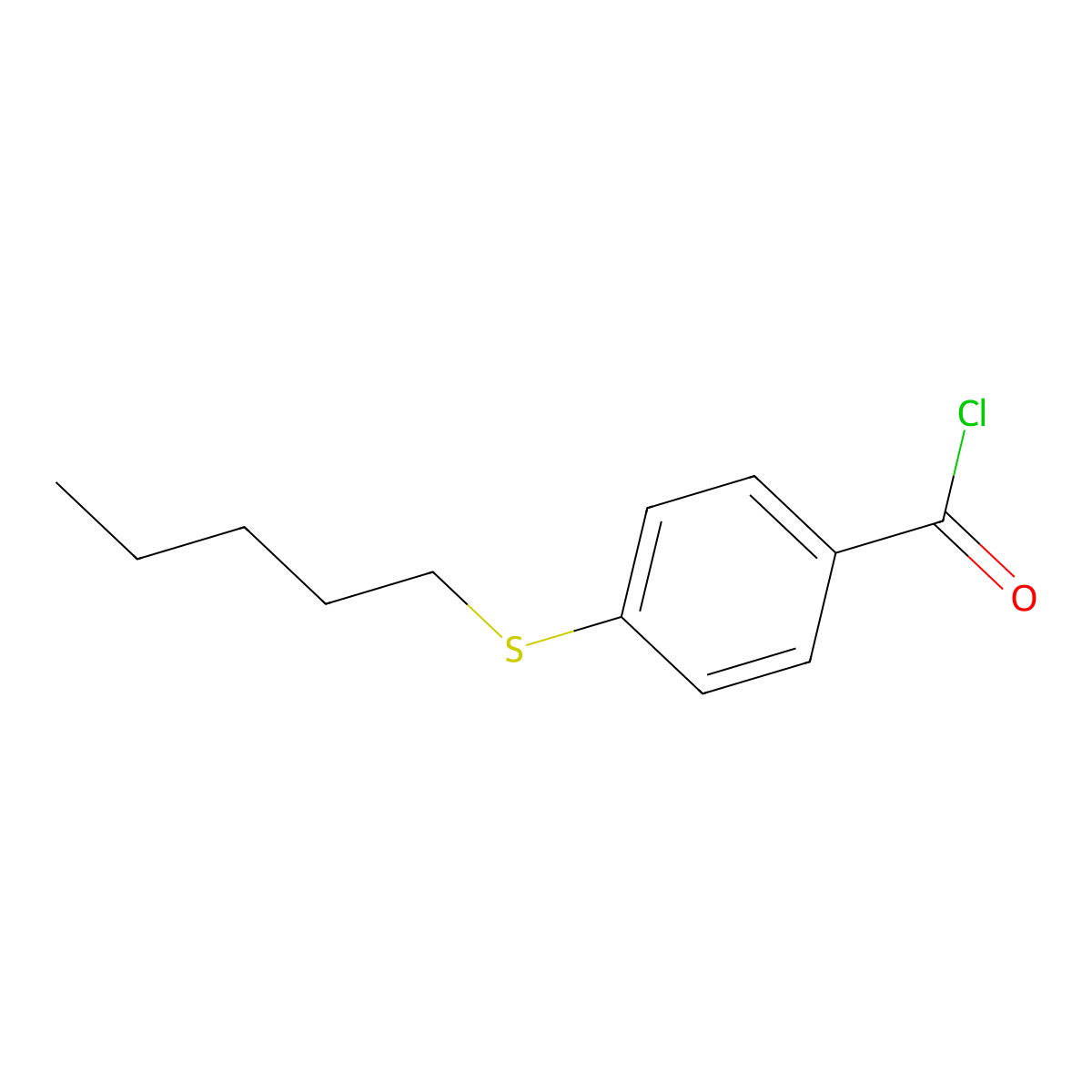 4-(n-Pentylthio)benzoyl chloride molecular structure, CAS 1443307-60-5
